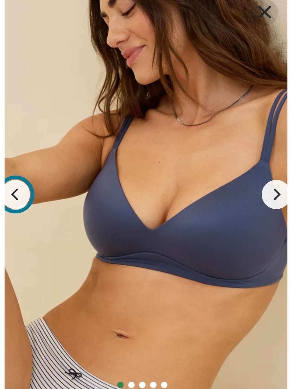 NWT Aerie Wireless Pushup Bra - Blue Lace